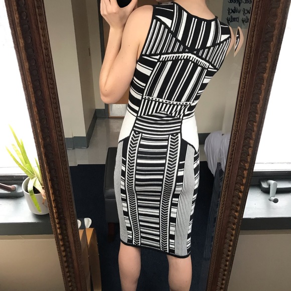 Black and White Knit Bar III Bora Bora Midi Dress - Picture 3 of 6